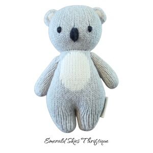 Cuddle & Kind Baby Koala Bear Grey Hand Knit Stuffed Animal Plush Toy 7".